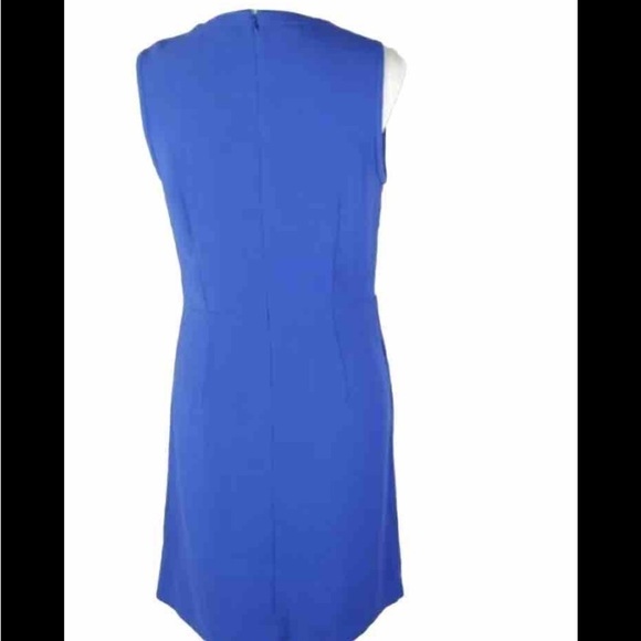 madewell Royal Blue Carrier Sleeveless Pleated Front Dress Size 8 with pockets - Picture 2 of 5